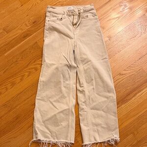 Citizens Of Humanity Cream Flare Jeans